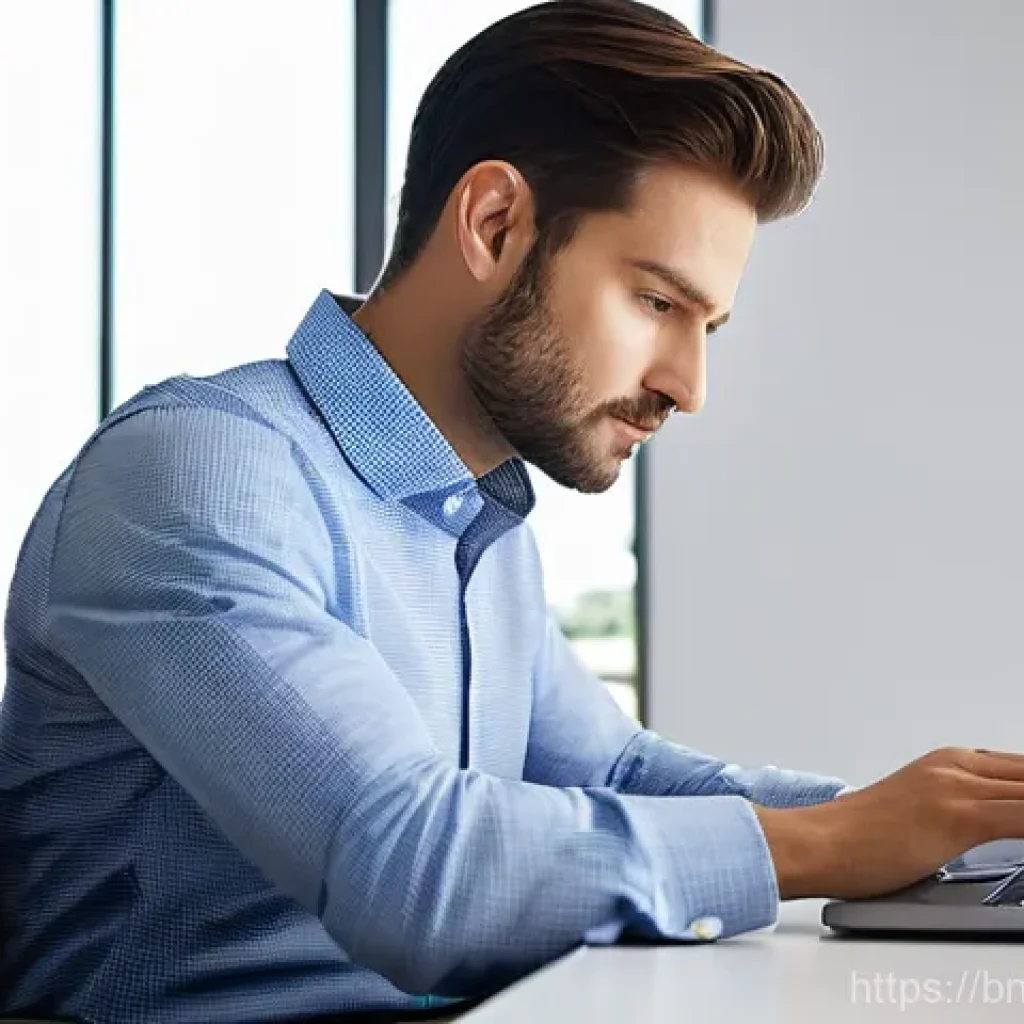 포터블 모니터 활용법 - **Prompt: Productive Professional with Portable Monitor**
"A male professional in his early 30s,...