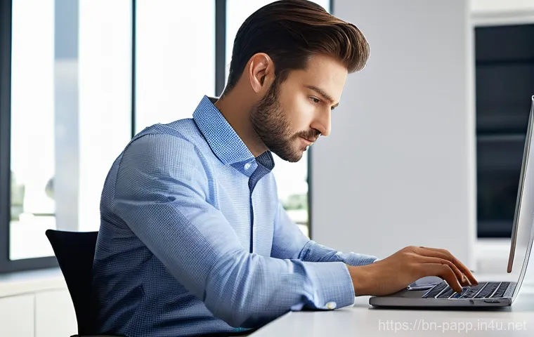 포터블 모니터 활용법 - **Prompt: Productive Professional with Portable Monitor**
    "A male professional in his early 30s,...